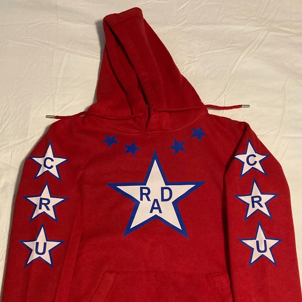 RAD CRU JONES RED HOODIE BMX 80’s MOVIE SIZE LARGE
